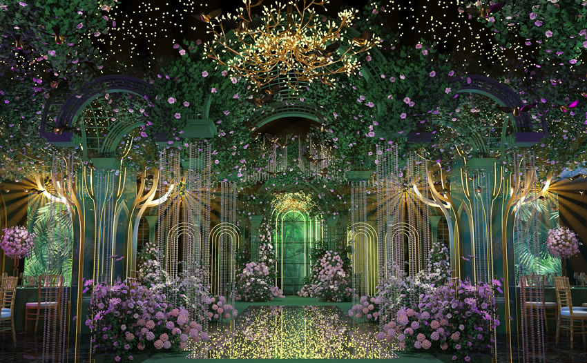 资中奇妙森林婚礼堂效果展示